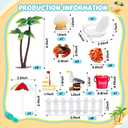 12 Pcs Hawaiian Beach Cake Decoration Summer Beach Chair and Umbrella Cake Toppers Green Palm Tree Toppers for Hawaiian Theme Birthday Wedding Party Baby Shower Party Decoration Supplies