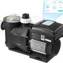 VEVOR Variable Speed Pool Pump, 1.5 HP, AC 220-240V, 115 GPM, In/Above Swimming Pool Pump with Filter Basket, Powerful Self Priming, Programmable Timer, for Inground and Above Ground Swimming Pool