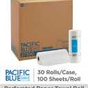 Georgia-Pacific Pacific Blue Select 2-Ply Perforated Roll Paper Towels by Georgia-Pacific Pro, 100 Sheets Per Roll, 30 Rolls Per Case,white - 27300