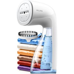 HiLIFE Upgraded Steamer for Clothes, Handheld & Portable, 1100W Powerful Steam, 300ml Big Capacity & No Leak Design, 30S Fast Heat-up, Quick Wrinkle Remover, Compact Size for Travel, ONLY 120V (5-white)