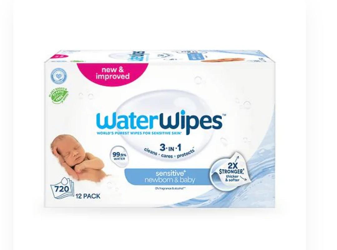 WaterWipes Sensitive Baby Wipes, Fragrance-Free, 720 Count Jun 2027
