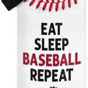 Baseball Water Bottle 32 Oz - Insulated Stainless Steel Sport Bottles with Lid - Baseball Gift for Men Players Fan Coach