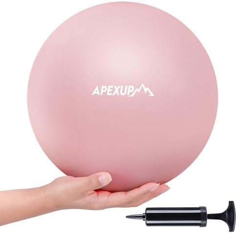 APEXUP 9 Inch Pilates Ball Small Exercise Ball for Yoga, Fitness, Balance, Core Workout, Physical Therapy