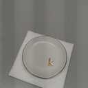 COLLECTIVE HOME - Ceramic Jewelry Tray, Decorative Trinket Dish for Rings Earrings Necklaces Bracelet Watch Keys, Birthday Mother's Day Christmas Gift for Women, 4.75", White Surface (K)