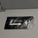 Double-Sided Acrylic Restroom Sign Wall-Mounted Unisex Bathroom Sign with Arrow, Hanging Toilet Corridor Plaque with Metal Brackets for Home, Office, Businesses Hallway, 11 x 6 Inch