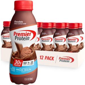 Premier Protein Shake, Chocolate, 30g Protein 1g Sugar 24 Vitamins Minerals Nutrients to Support Immune Health, 11.5 fl oz (Pack of 12)(BB: April 06, 2026)