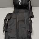 LEOFISHING Portable 3 Layers Fishing Pole Bag Durable Oxford Folding Fishing Rod Reel Carry Case Tackle Storage Bag Case Waterproof Camouflage Travel Fishing Carrier (Black, 150 Cm/59 In)