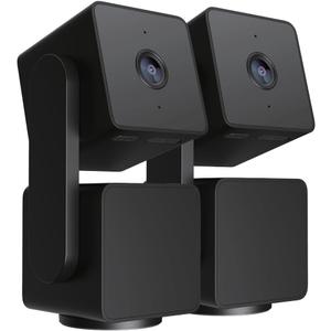 WYZE Cam Pan v3 Indoor/Outdoor IP65 1080P 360 Pan/Tilt/Zoom WiFi Smart Home Security Camera, Motion Tracking for Baby/Pet, Color Night Vision, Works with Alexa&Google Assistant, Free Expert Setup (2-Pack, Black)