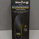 Welnove Running Shock Absorption Insoles for Men & Women - Sport Athletic Shoe Inserts,TPU Arch Support for Stability,Sports Protection,Reduce Muscle Fatigue,& Boost Speed - Sneaker Inserts-M,Black (M:W 9-10 / M 7-8)