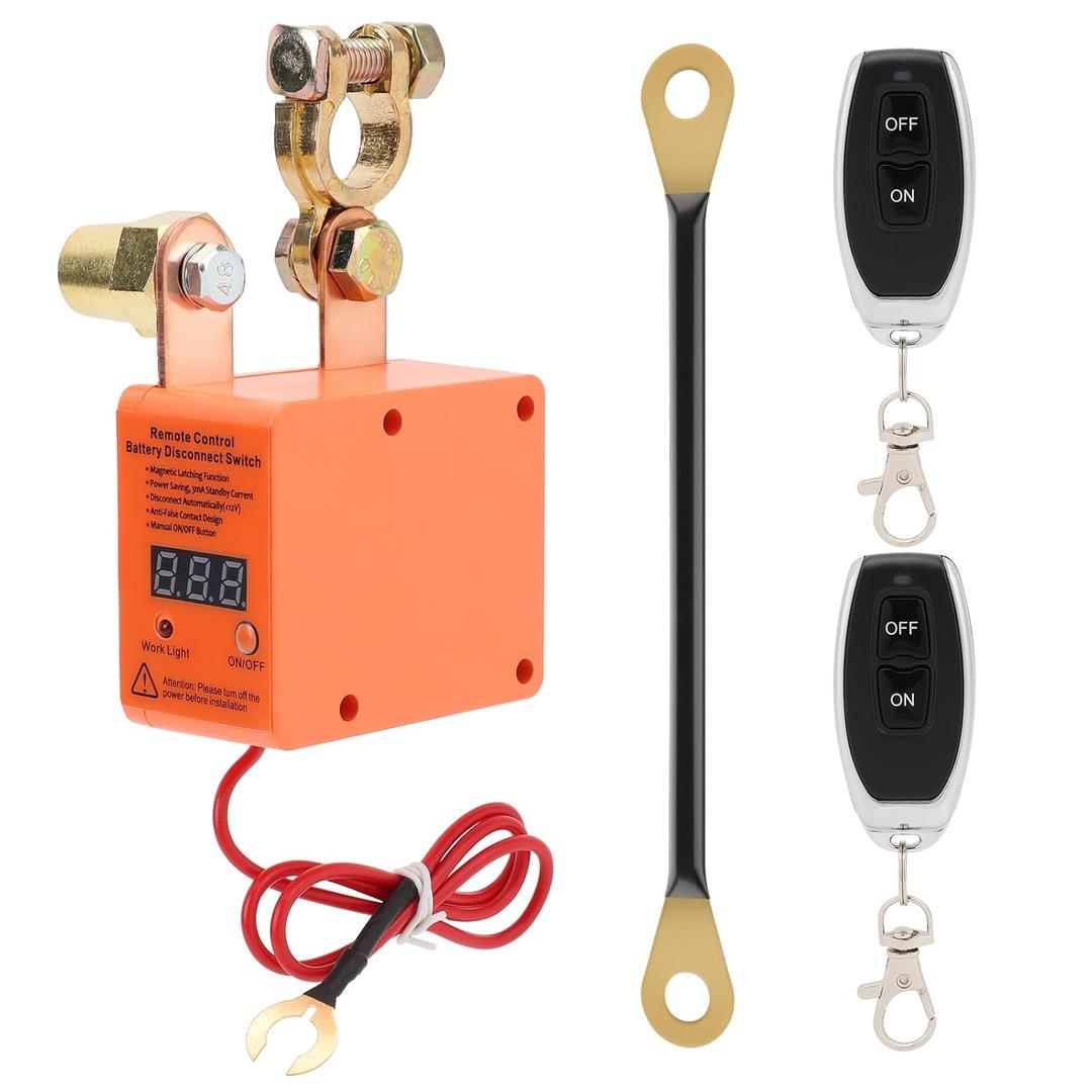 Remote Battery Disconnect Switch 12V 120A/200A/240 A/250A, Side Post Wireless Battery Disconnect, Anti Theft Car Battery Switch for RV Truck Boat ATV (DC12V 240A)