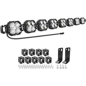 AUXTINGS 52 inch 240W LED Light Bar with DT Wiring, Straight Curved Adjustable, Spot Flood Beam Off Road 4X4 Waterproof Driving Fog Lights for 12V 24V Vehicle 4WD Car UTV SUV Truck Tractor Trailer