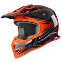 SPARK ATV & Dirt Bike Helmet for Adults - DOT Certified Motocross Helmet withQuick Release, Lightweight Off-Road Design for Motocross & Trail Riding (Matte Orange Voyager, Large)