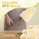 4pcs Champagne Hydrangea Artificial Flower, 33.5" Long Stem Real Touch Conical Fake Hydrangea Silk Flowers , For High Vase Flower Arrangements Decoration, Family Farmhouse, Hotel Decor (Champagne)