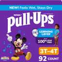 Pull-Ups Boys' Potty Training Pants, Size 3T-4T Training Underwear (32-40 lbs), 92 Count