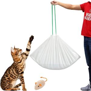 40 Count Cat litter Box Liners, 36" x 16" Large Extra Durable Heavy Duty Litter Pan Liner Bags with Drawstring Pre-Separated for Pet Kitty Litter Box Tray (Unscented)