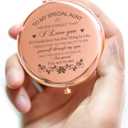GAOLZIUY Compact Mirror, Rose Gold Special Aunt Hand Mirror, 2.5 inches, Portable, Home Mirror for Mother's Day, Birthdays