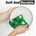 Artoid Mode Green Clover Shamrock St. Patrick's Day Kitchen Towels Dish Towels, 18x26 Inch Farmhouse Holiday Spring Decoration Hand Towels Set of 2