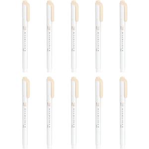 Zebra B-WKT7-MCR Highlighter, Mildliner, Mild Cream, 10 Count