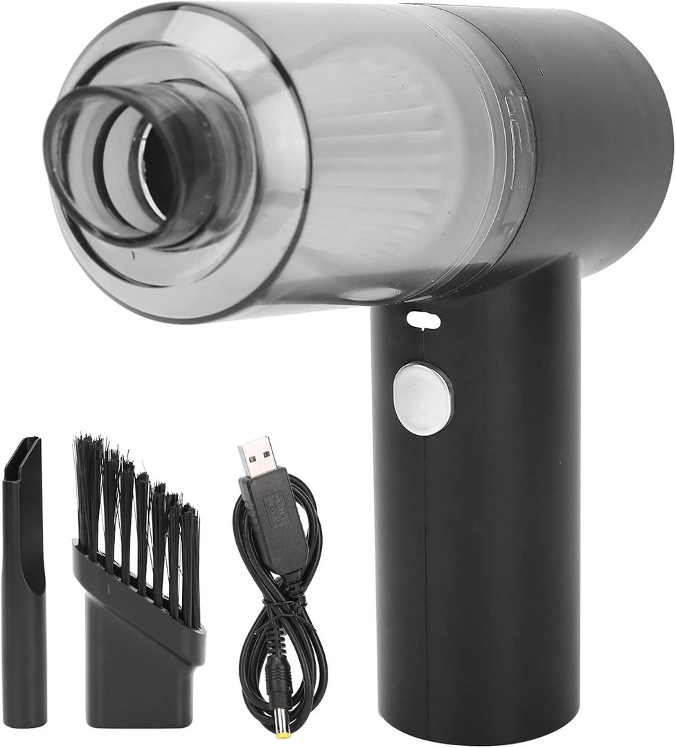 Sonew Handheld Vacuum Cleaner, Mini Cordless Vacuum Cleanervacuum with Transparent Storage for Home Office Salon Barber, Portable Light Rechargable Cleaner