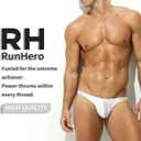 Men's Thong Bikini Underwear, Mens Sexy Underwear Low Men Thongs (White, L)