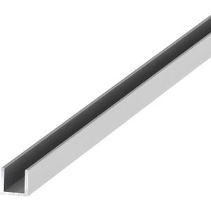 Brixwell Fixed Panel Deep U-Channel, Brite Anodized Finish for 1/2" Glass, 3/4" Height, 43/64" Width, 95" Length, Extruded Aluminum Frame, Frameless Shower U Channel, Aluminum U Channel