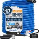 50FT Heated Water Hose for RV,Heated Drinking Water Hose with Thermostat,Lead and BPA Free,1/2"Inner Diameter,Temperatures Down to -40F Self-Regulating,Blue Appearance