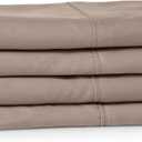 Bare Home Microfiber Bulk Pillow Cases - Standard/Queen Size Set of 4 - Cooling Pillowcases - Double Brushed - Taupe Pillowcases 4 Pack - Easy Care (Standard - 4 Pack, Taupe)