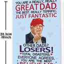 3 x Funny Fathers Day Card for Dad, Fathers Day Gift for Men, Adult Humor Novelty Greeting Card for Father, Bold Great Dad Appreciation Card