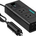 Car Converter 200W Inverter Power Converter 12V Vehicles 6 Output Ports QC 3.0 PD LCD Screen Universal