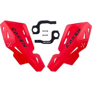 PRO CAKEN Universal 7/8" 22mm and 1 1/8" 28mm Handle Bar Hand Guards CNC Bracket for Dirt Bike Motocross ATV Scooter for CRF KLX KX LTR TRX SX SXF EXC XCW Grizzly hawk 250 Bicycles-Red