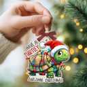 4 x Turtle Christmas Ornaments 2025, Unique Turtley Xmas Gifts for Neighbors, Friends, Family, Turtle Gifts for Women Men, Adorable Christmas Ornaments for Tree Decorations