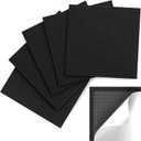 Pokiiulk Classic Baseplates, Peel and Stick Base Plates for Building Bricks, Compatible with Major Brands, Self-Adhersive Base for Bricks 10" x 10", 6 Pack, Black