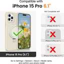 Soft Liquid Silicone Case for iPhone 15 Pro with Magnetic Invisible Stand, Military Grade Shockproof Protection, Anti-Scratch Microfiber Lining Covers for iPhone 15 Pro, White