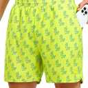 NORTHYARD Mens Swim Trunks 5" Beach Swim Shorts Quick Dry Bathing Suit with Mesh Liner Packable, Size S