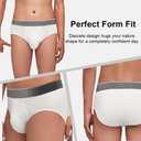 BATTEWA Incontinence Underwear for Men Front Absorbent Leak Proof Adult Briefs for Male Teen Urine Leakage Bladder Control 100ML.(Medium,White)