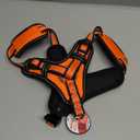 PHOEPET No Pull Dog Harnesses for Small Dogs Reflective Adjustable Front Clip Vest with Handle 2 Metal Rings 3 Buckles [Easy to Put on & Take Off] (S, Orange)