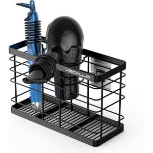 Hair Dryer Holder - Hair Tool Organizer Wall Mount/Adhesive Blow Dryer Holder/Curling Iron Holder Cabinet Door Bathroom Organizer for Hair Dryer, Curling Wands, Hair Straighteners Black Hair Dryer Holder - Hair Tool Organizer Wall Mount/Adhesive Blow Dryer Holder/Curling Iron Holder Cabinet Door Bathroom Organizer for Hair Dryer, Curling Wands, Hair Straighteners Black