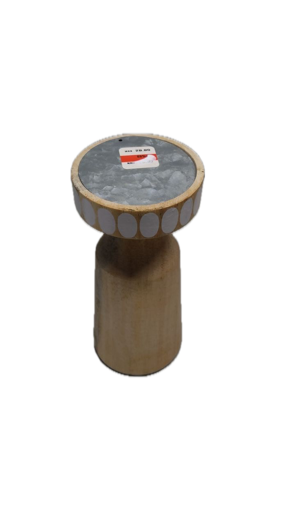 Wood Candle Holder 8"