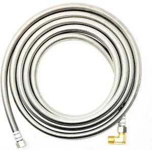 Shark Premium 10 FT Stainless Steel Dishwasher Hose - Burst Proof Water Supply Line 3/8" MIP Elbow 