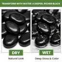 18 lbs Black River Rocks for Landscaping, 2-3 Inch Polished Pebbles for Garden, Decorative Stones for Plants, Succulents, Aquarium, Fish Tank, Outdoor Yard Walkways & Paving