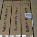 Metal Arch Backdrop Stand, Set of 3 (4ft / 5ft / 6ft) Gold Arch Backdrop with 12 Ground Nails, Stable Arched Background Stand for Wedding, Baby Shower, Birthday Party, Photography