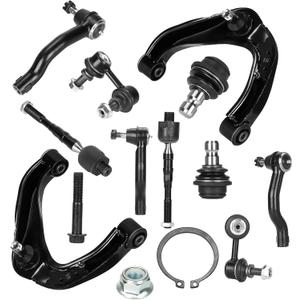 Front Upper Control Arms w/Ball Joints Sway Bar End Links Tie Rod End Links Suspension Kit for 2005-2012 Nissan Pathfinder, 2005-2015 Nissan Xterra, 2005-2019 Nissan Frontier (10PCs)