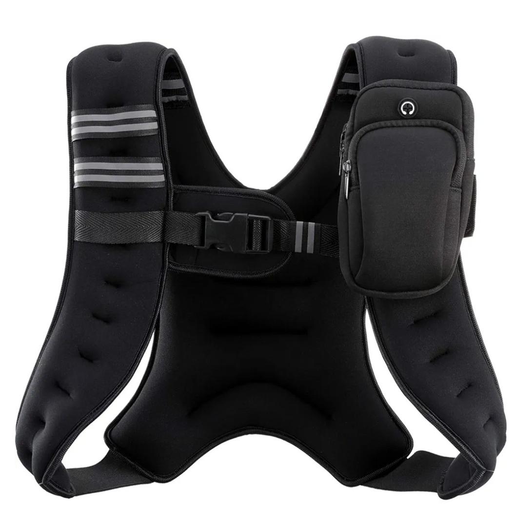 ZELUS Weighted Vest, 6lb/8lb/12lb/16lb/20lb/25lb/30lb Weight Vest with Reflective Stripe for Workout, Strength Training, Running, Fitness, Muscle Building, Weight Loss, Weightlifting