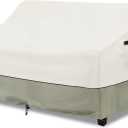 Patio 3-Seater Sofa Cover, Outdoor Couch Cover Fits up to 85W x 38D x 35H Inches,100% Waterproof Heavy Duty Patio Furniture Covers, Beige & Gray-Green