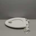 Mayfair Cassel Slow Close Toilet Seat, Easy Clean, Non Slip Premium Wood Seat, Easy Install, Made in USA, Elongated, White