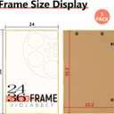 VIOLABBEY 24x36 Poster Frame Set of 5, Gold Picture Frames for Wall Mounting Vertically or Horizontally, Gallery Wall Frame