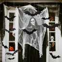 3 x 12 Pack Halloween Decorations Hanging Bats - 3 Style Scary Hanging Bat Set with 3D Bats Sticker, Outdoor Scary Flying Bats Set for Yard, Haunted House, Party - Indoor Outdoor Waterproof Decor