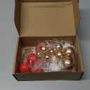 108 Pcs Balls Cake Topper DIY Cupcake Insert Foam Balloons for Cake Baking Wedding Anniversary Birthday Decoration(Red, White, Gold, Multi Sizes)