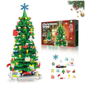 BULUOBANG 2025 Christmas Tree Building Blocks Kit, Christmas Tree Toy Bricks, Creative Home Decor Building Toys for 14+ Year Old Boys/Girls 869Pcs, Deep Green