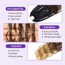 Goddess Box Braids Crochet Hair for Black Women 14 Inch Boho Crochet Braids | 7 Packs Boho Crochet Box Braids With Curly Ends, Crochet Braids Pre-looped Easy Install, Lightweight & Soft 1B/30/27